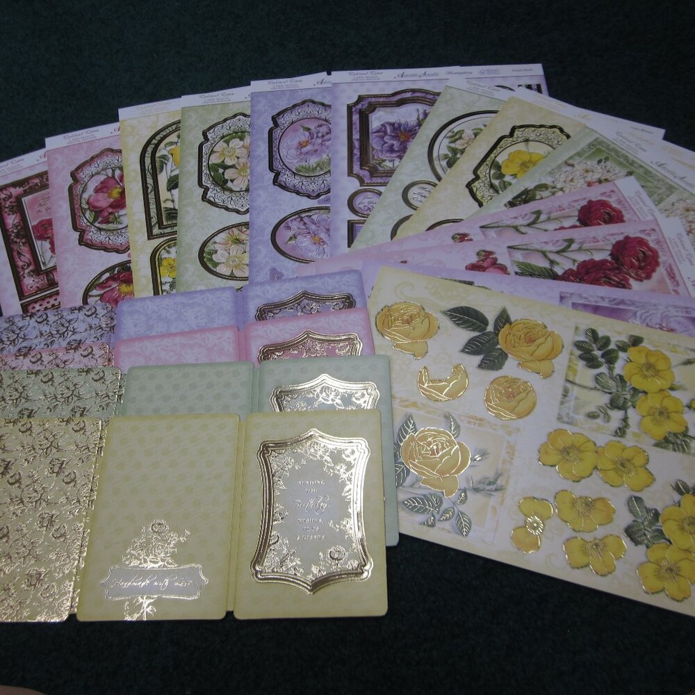Hunkydory Radiant Roses Toppers Card Making Scrapbooking